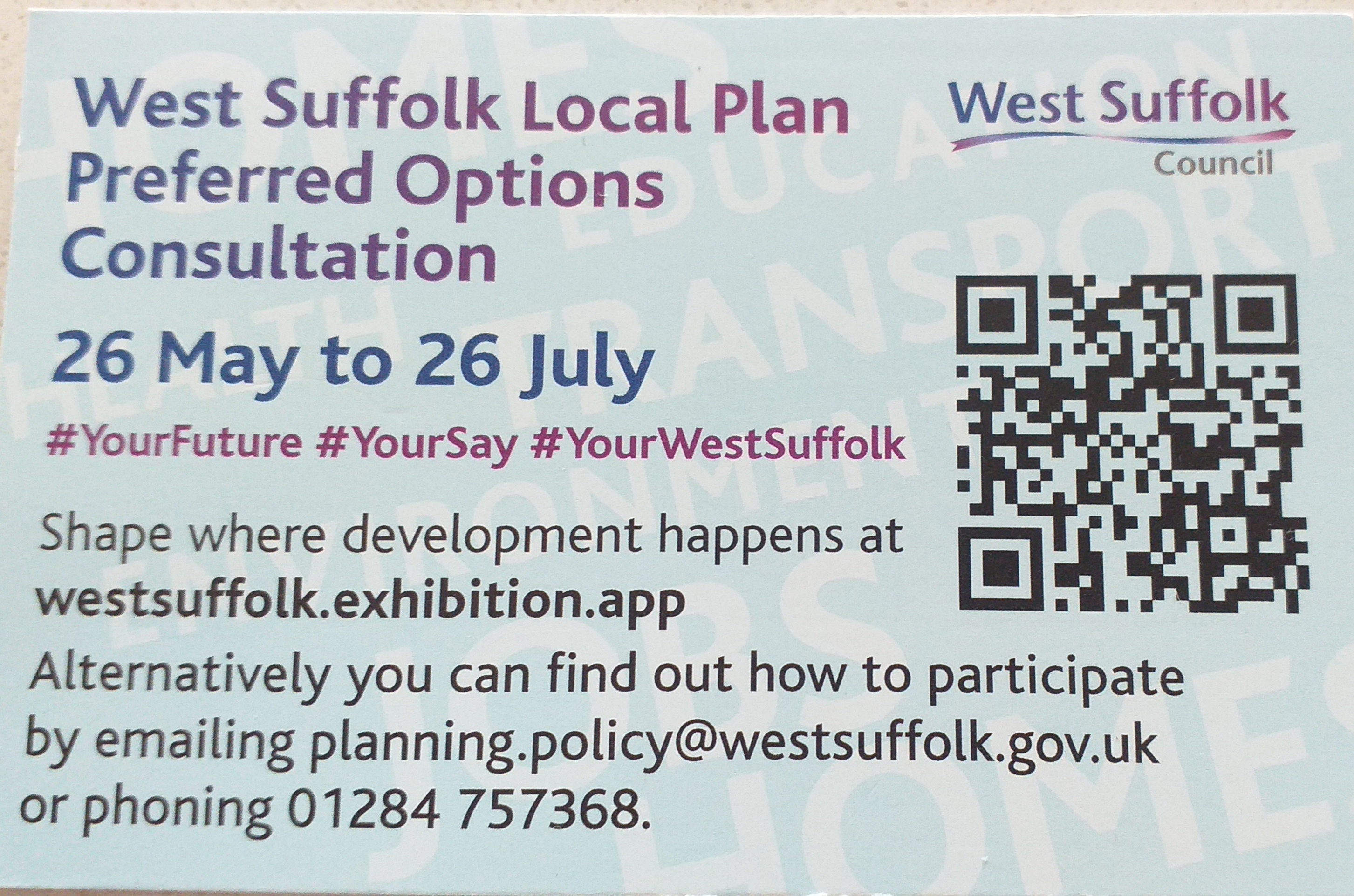 West Suffolk Local Plan Consultations - preferred options