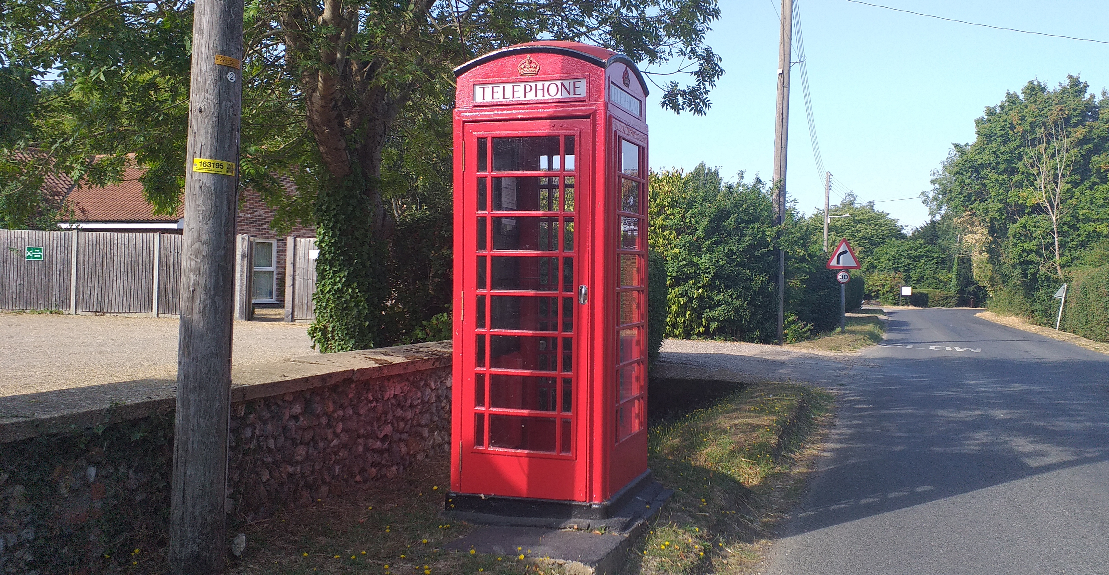 Newly refurbished phone box